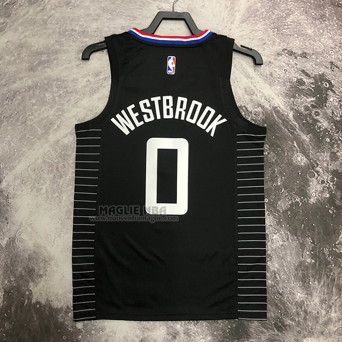 Maglia
 Russell Westbrook NO 0 Los Angeles Clippers Statement 2022-23 Nero
